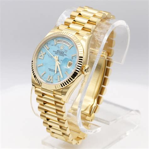 ladies rolex turquoise face|rolex day date gold 36mm.